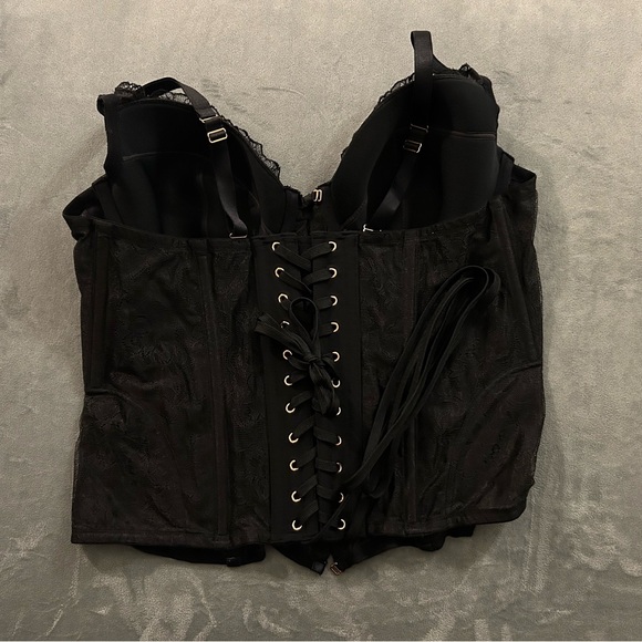 Savage X Fenty Black Lace Bustier Corset - 3x - Picture 7 of 8